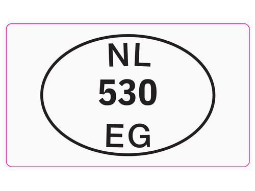 EG etiketten erkennings nummer Etikon 80x50